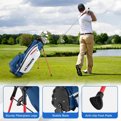 Costway Men's Complete Golf Club Set 10 Pieces With 460cc Alloy Driver