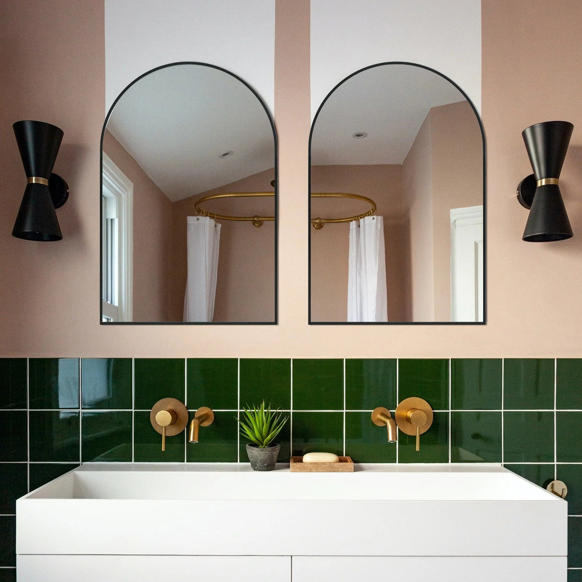 Arched Bathroom Vanity Mirrors, 2 Pack, 36x24 Inch