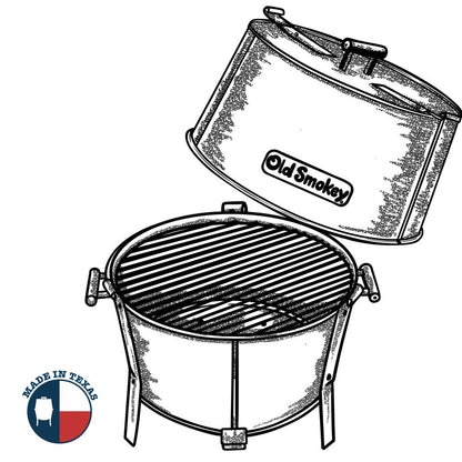 Old Smokey 22 Inch Portable Charcoal Grill - #22