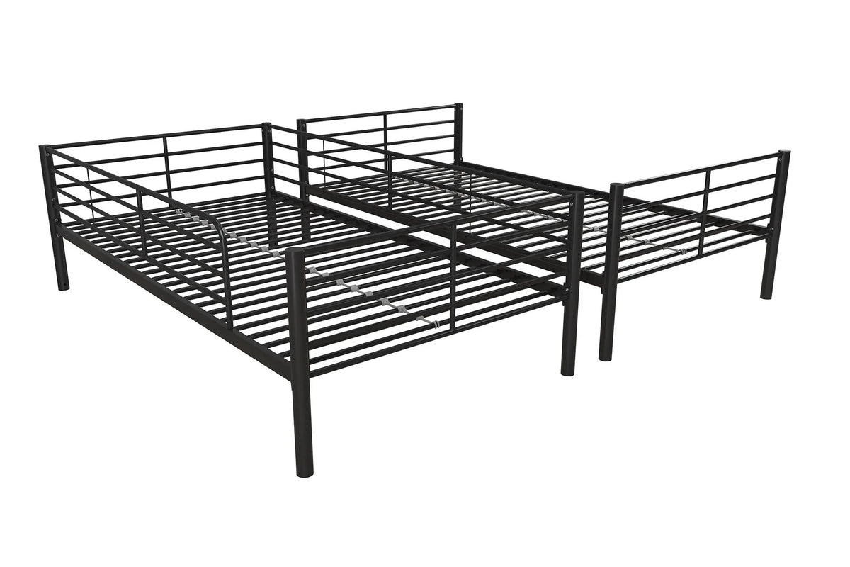 Mainstays Convertible Twin Over Twin Metal Bunk Bed - Black