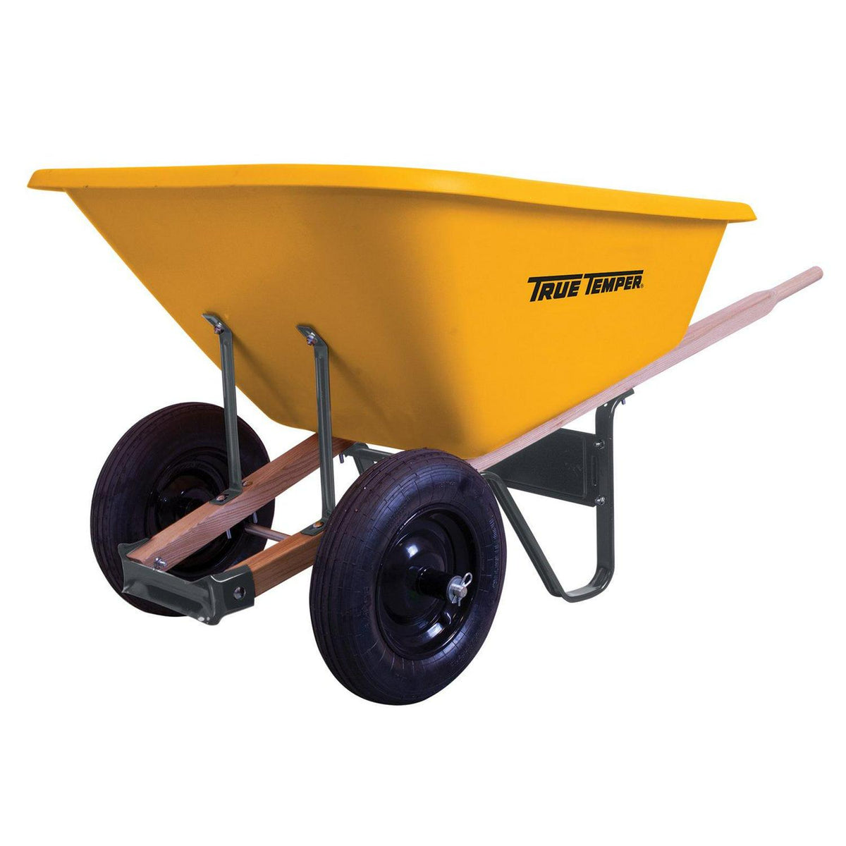 8 Cu. Ft. Poly Wheelbarrow With Dual Tires