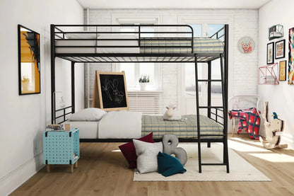 Mainstays Convertible Twin Over Twin Metal Bunk Bed - Black