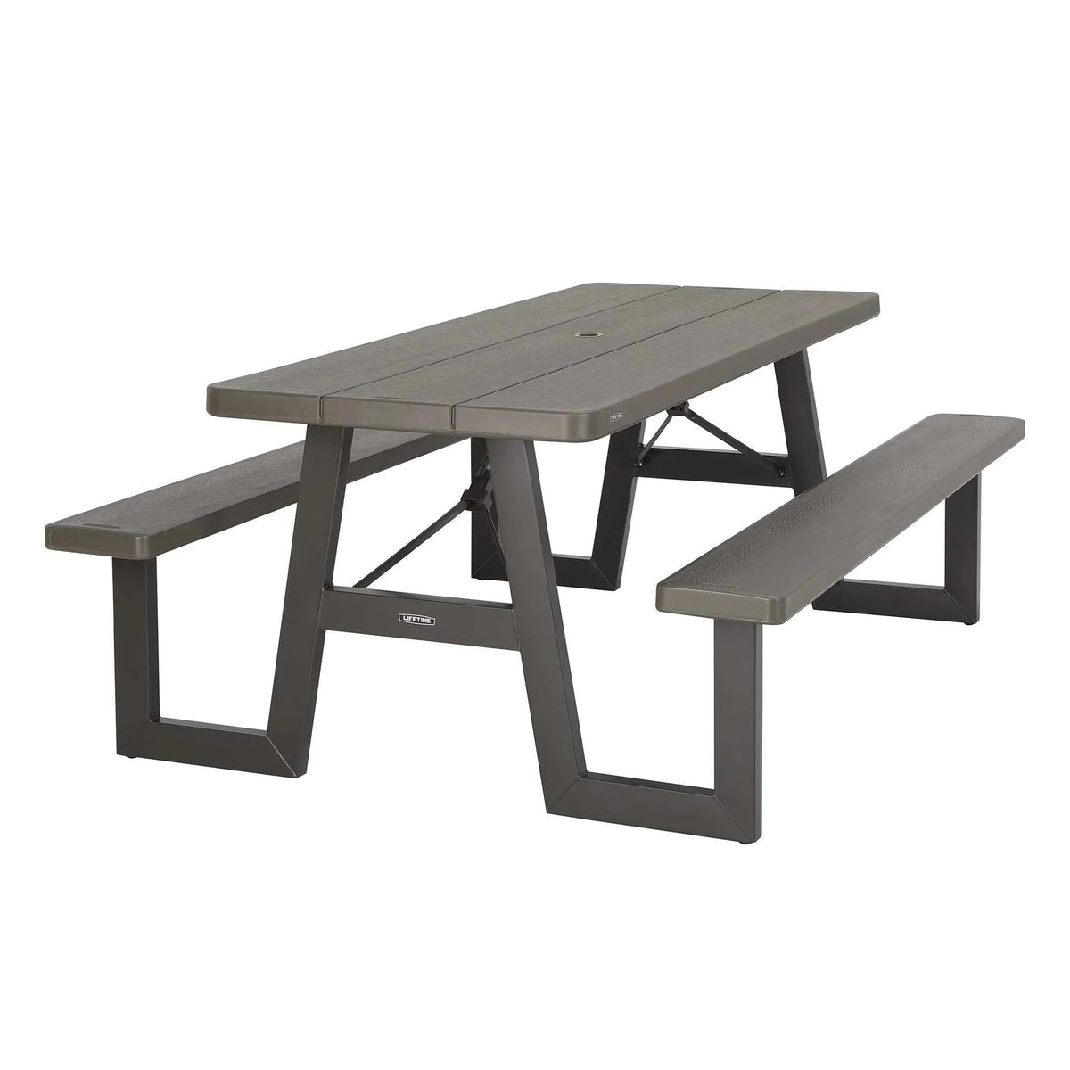 Lifetime 6-Foot W-Frame Folding Picnic Table, Brown - 60233