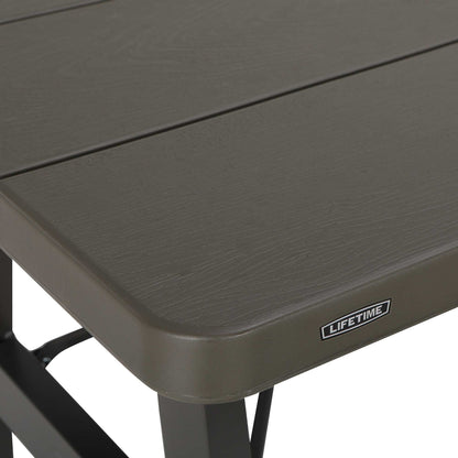 Lifetime 6-Foot W-Frame Folding Picnic Table, Brown - 60233