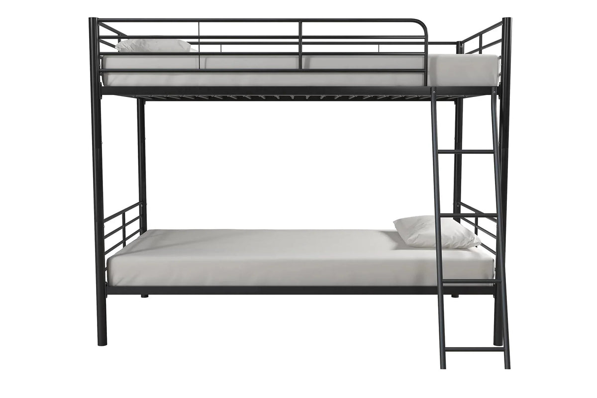Mainstays Convertible Twin Over Twin Metal Bunk Bed - Black