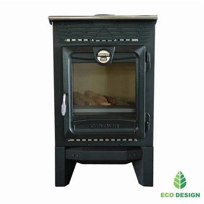 Indoor Wood Burning Cooking Stove 57cm x 55,5cm x 99,5cm, Matte Black - Stove 315