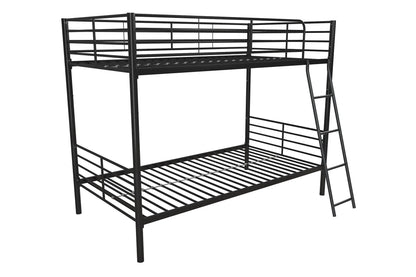 Mainstays Convertible Twin Over Twin Metal Bunk Bed - Black