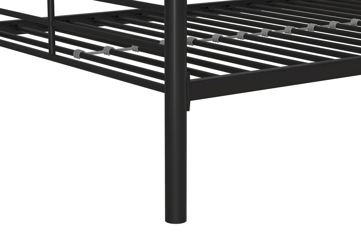 Mainstays Convertible Twin Over Twin Metal Bunk Bed - Black