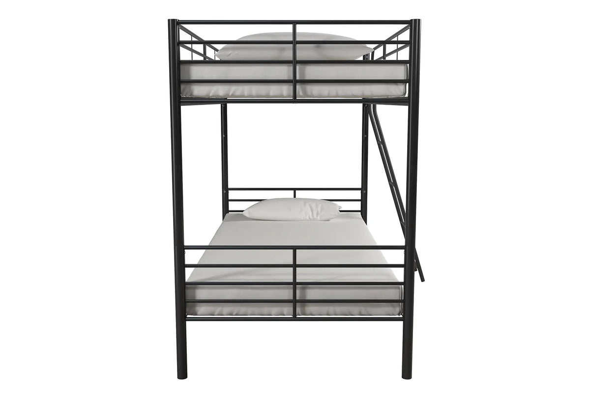 Mainstays Convertible Twin Over Twin Metal Bunk Bed - Black
