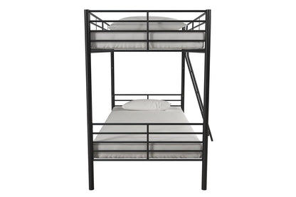 Mainstays Convertible Twin Over Twin Metal Bunk Bed - Black