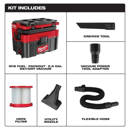 Cordless 2.5-Gallon Wet/Dry Jobsite Vacuum With Battery And Charger - 0970-20