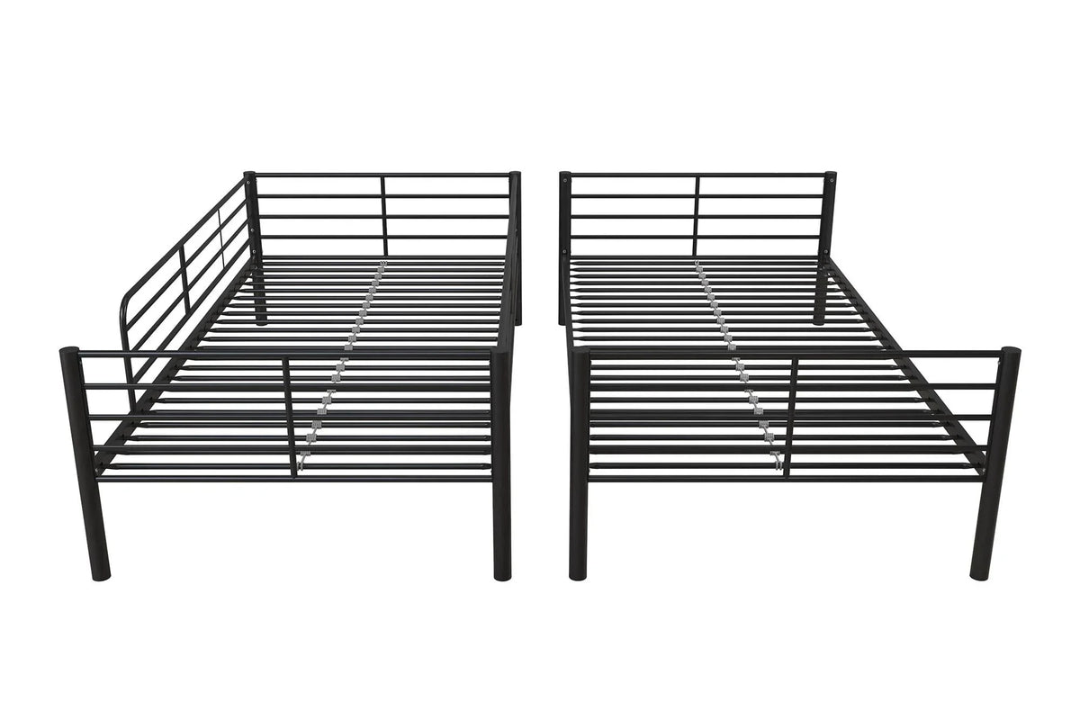Mainstays Convertible Twin Over Twin Metal Bunk Bed - Black