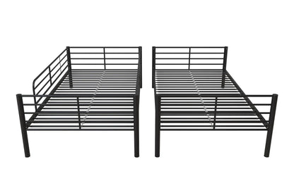 Mainstays Convertible Twin Over Twin Metal Bunk Bed - Black