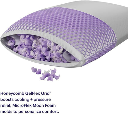 Purple Freeform Pillow - Standard Size, Adjustable Height