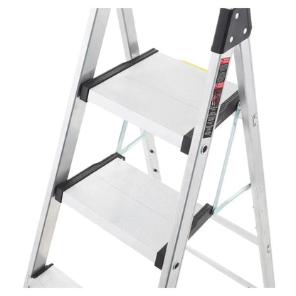 Gorilla Ladders Aluminum Dual Platform Heavy-Duty Ladder With Project Bucket, 5.5 ft, 300 lb Capacity - Multicolor