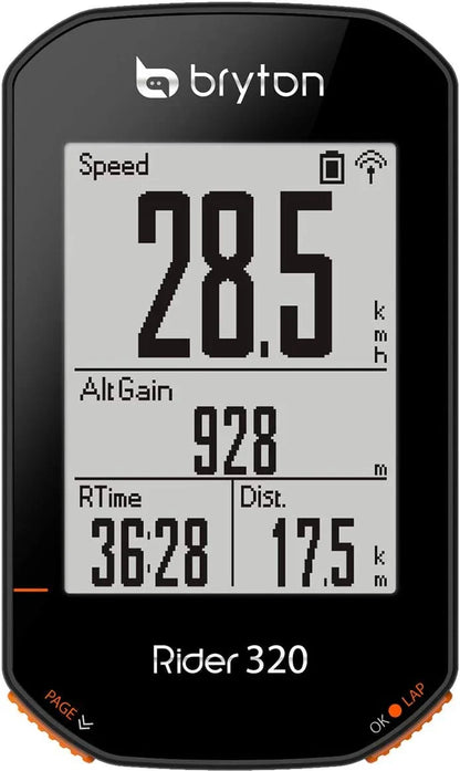 GPS Bicycle Computer, Black - Rider 320