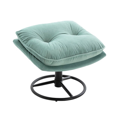 Velvet Swivel Accent Chair With Ottoman Set, Pink, 31.73 x 33.5 x 33.78 Inches