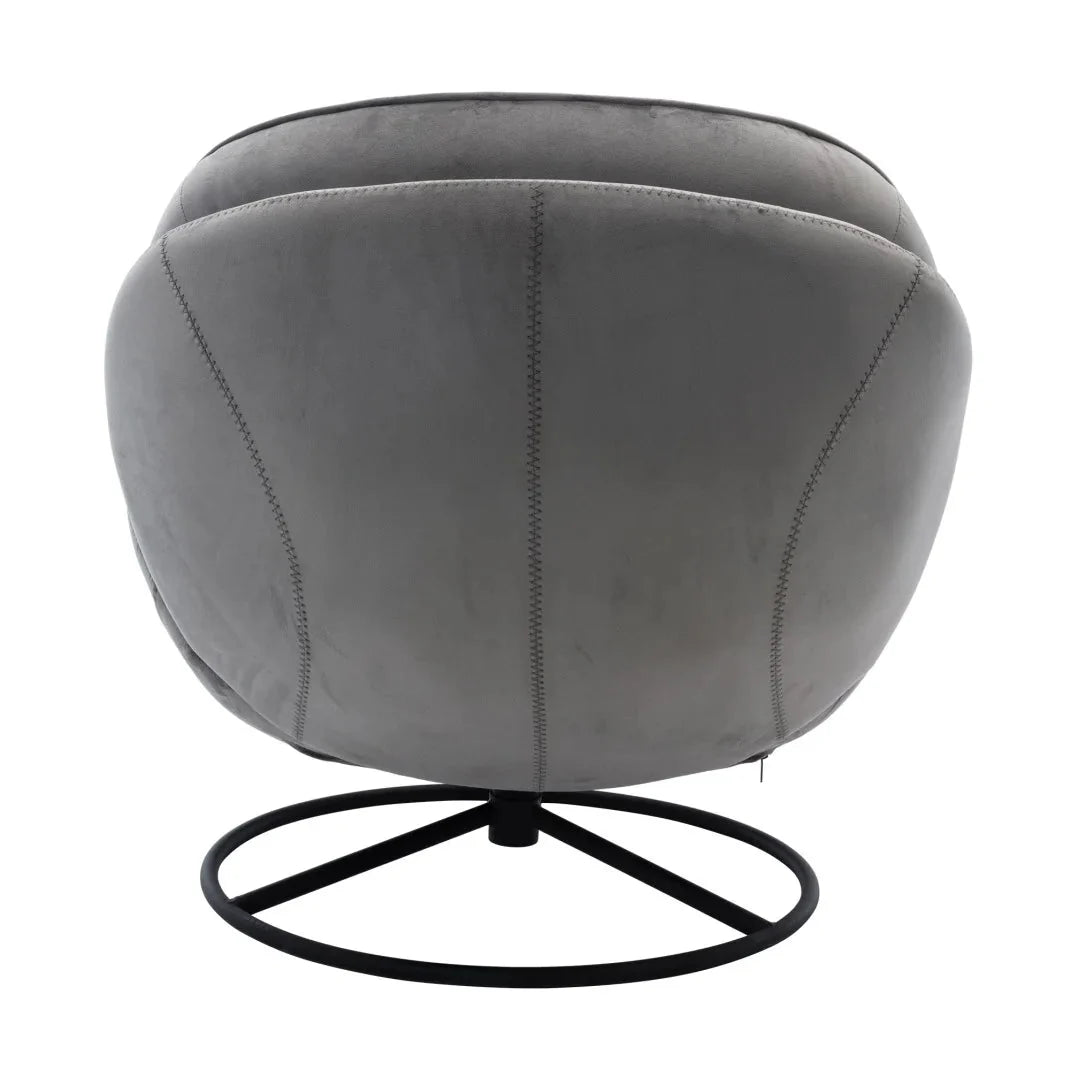 Velvet Swivel Accent Chair With Ottoman Set, Pink, 31.73 x 33.5 x 33.78 Inches