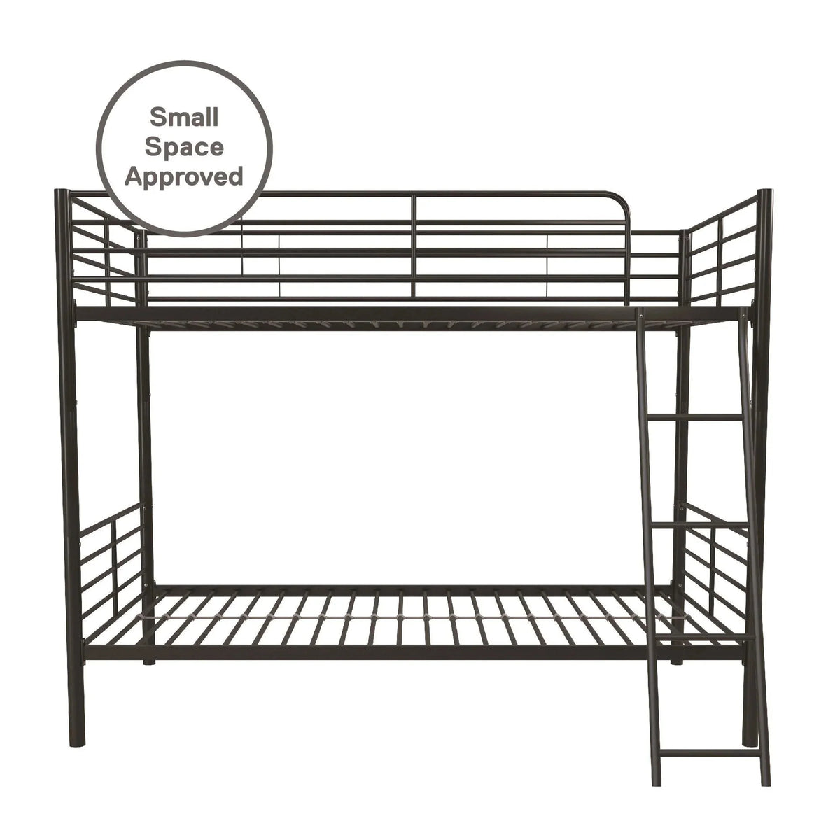 Mainstays Convertible Twin Over Twin Metal Bunk Bed - Black