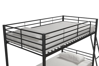 Mainstays Convertible Twin Over Twin Metal Bunk Bed - Black