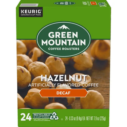 Green Mountain Hazelnut Decaf Light Roast Coffee K-Cup Pods, 96 Count