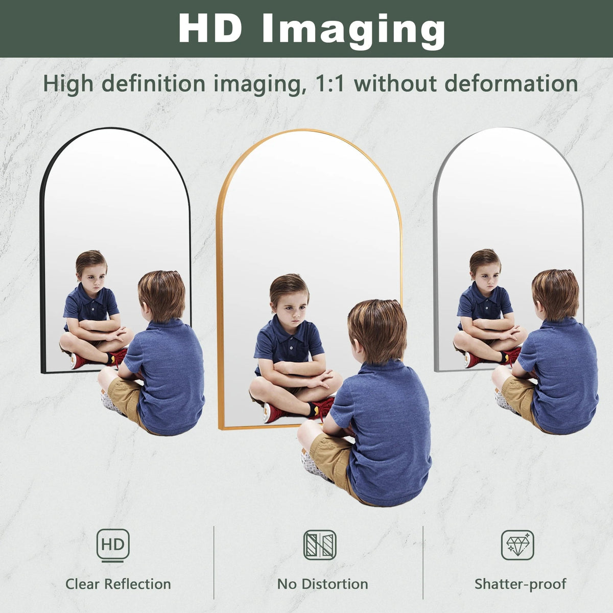 Arched Bathroom Vanity Mirrors, 2 Pack, 36x24 Inch