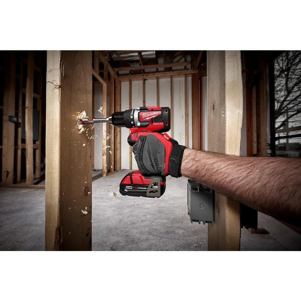 Milwaukee M18 18V Lithium-Ion Brushless Compact Drill/Impact Combo Kit, 2-Tool - 2892-22CT