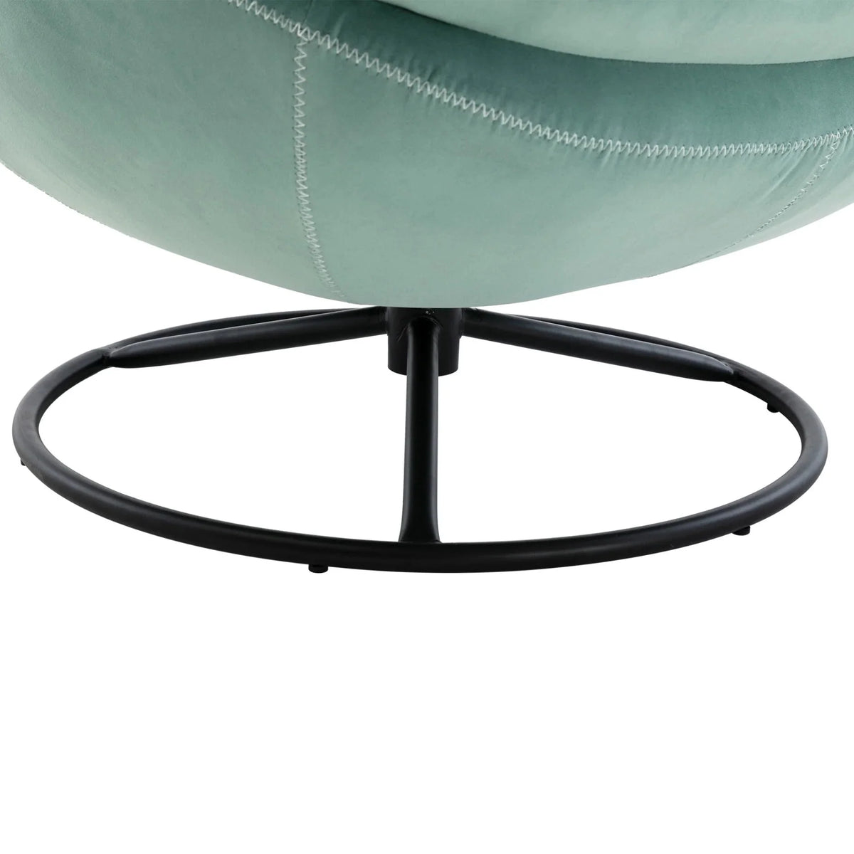 Velvet Swivel Accent Chair With Ottoman Set, Pink, 31.73 x 33.5 x 33.78 Inches