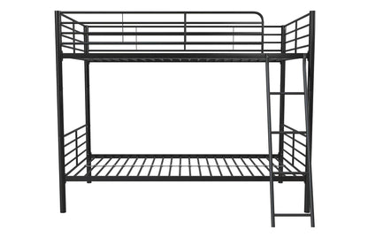 Mainstays Convertible Twin Over Twin Metal Bunk Bed - Black