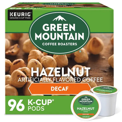 Green Mountain Hazelnut Decaf Light Roast Coffee K-Cup Pods, 96 Count
